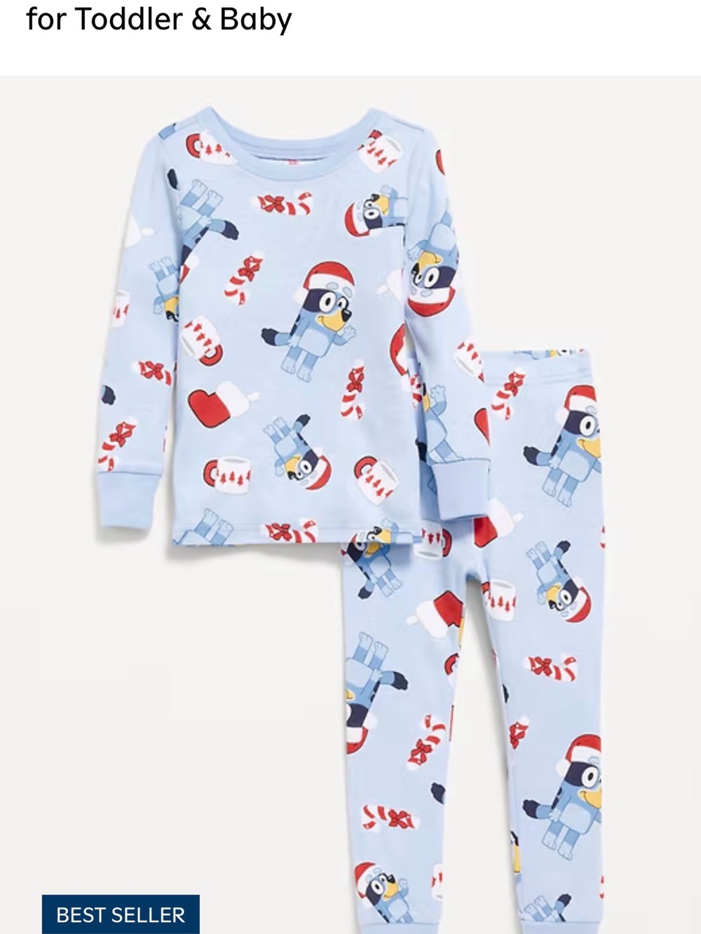 Bluey Holiday Pajama Set 6-12, 12-18m